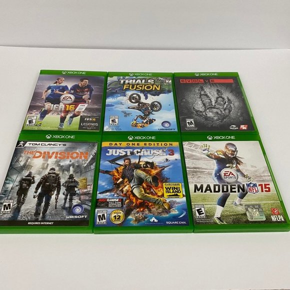 FIFA 16 Evolve The Division Madden 15 Trials Fusion Just Cause 3 - Xbox One Lot - Picture 2 of 8